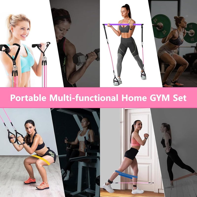 Bbtops Pilates Bar Kit with Resistance Bands,Pilates Bar with Stackable Bands Workout Equipment for Legs,Hip,Waist and Arm,Exercise Fitness Equipment for Women & Men Home Gym Yoga Pilates - Image 3