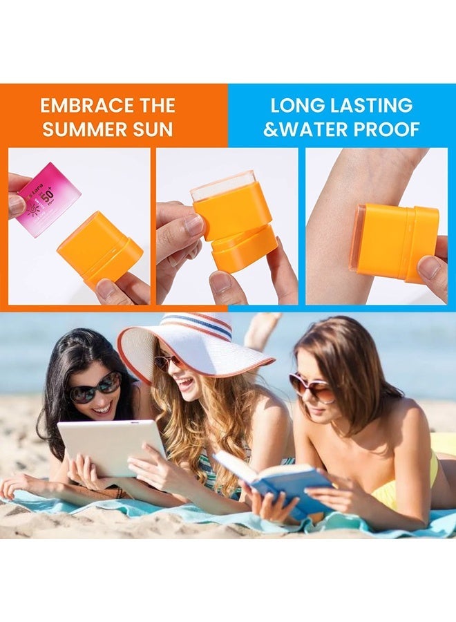 السيدة لارا Sun Stick- SPF 50 PA ، عصا توهج واقية من الشمس فائقة الترطيب ، للوجه والجسم مع لمسة نهائية مشرقة وندية وحماية طويلة الأمد من الأشعة فوق البنفسجية ، وحماية من الشمس غير مرئية - Image 5