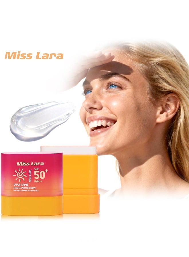 السيدة لارا Sun Stick- SPF 50 PA ، عصا توهج واقية من الشمس فائقة الترطيب ، للوجه والجسم مع لمسة نهائية مشرقة وندية وحماية طويلة الأمد من الأشعة فوق البنفسجية ، وحماية من الشمس غير مرئية - Image 1