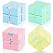 IGINOA Infinity Cube Toy 4 Pack Puzzle Cube for Kids Adult Stress Anxiety Relief Magic Puzzle Flip for ADHD Finger Cube Preschool and Office Desk Gadget Gift for Time - Image 2