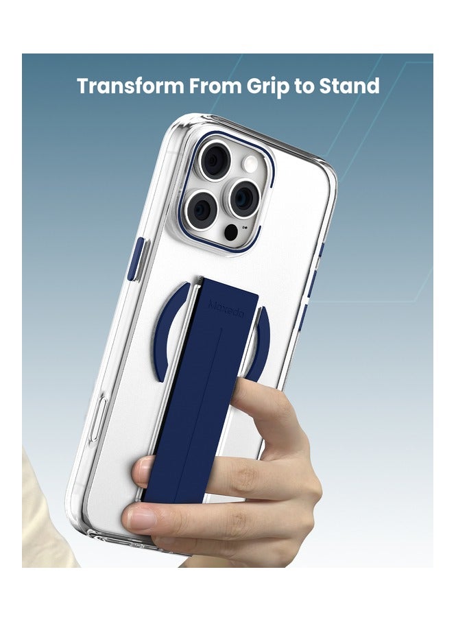 Moxedo حافظة مكسيدو المغناطيسية الواقية مقاومة للخدوش حماية من السقوط متوافقة مع تقنية ماغسيف لهاتف آيفون 16 برو 6.3 بوصة - زرقاء - Image 3