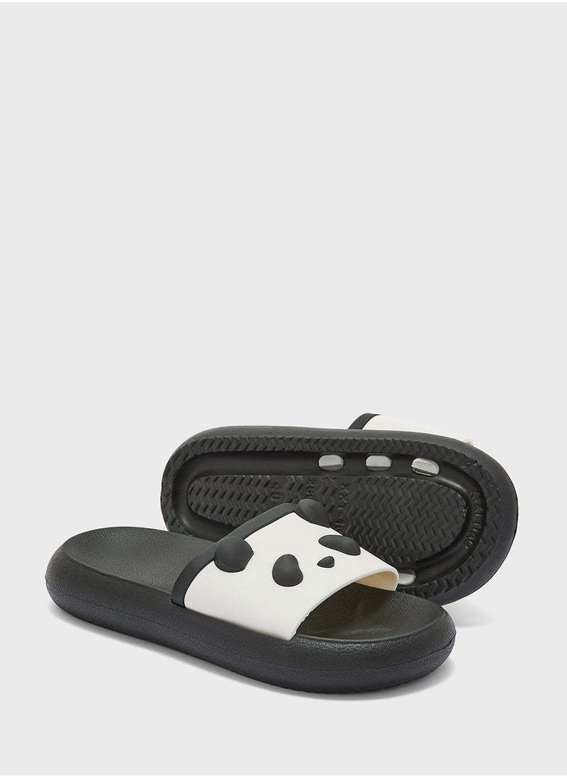 Ginger Quirky Panda Print Slides  - Image 3