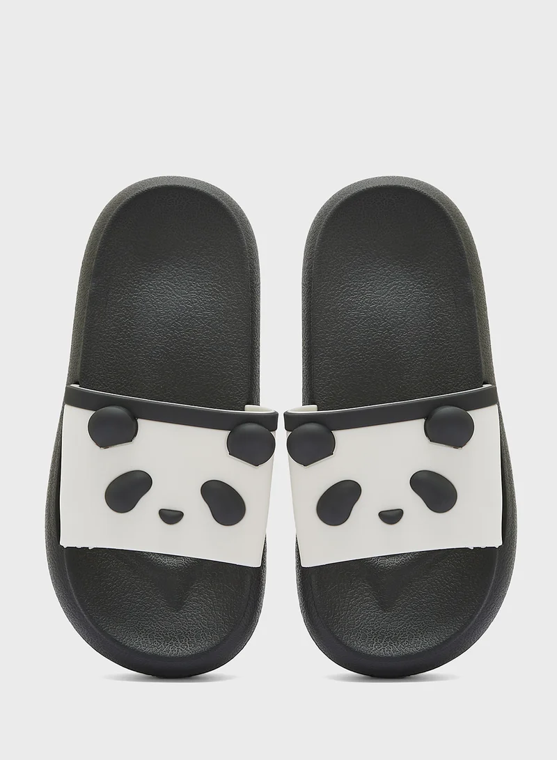Ginger Quirky Panda Print Slides