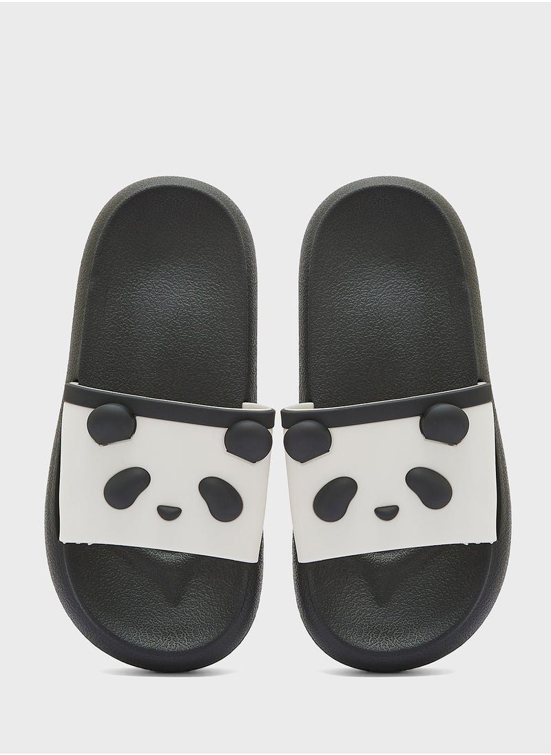 Ginger Quirky Panda Print Slides  - Image 4