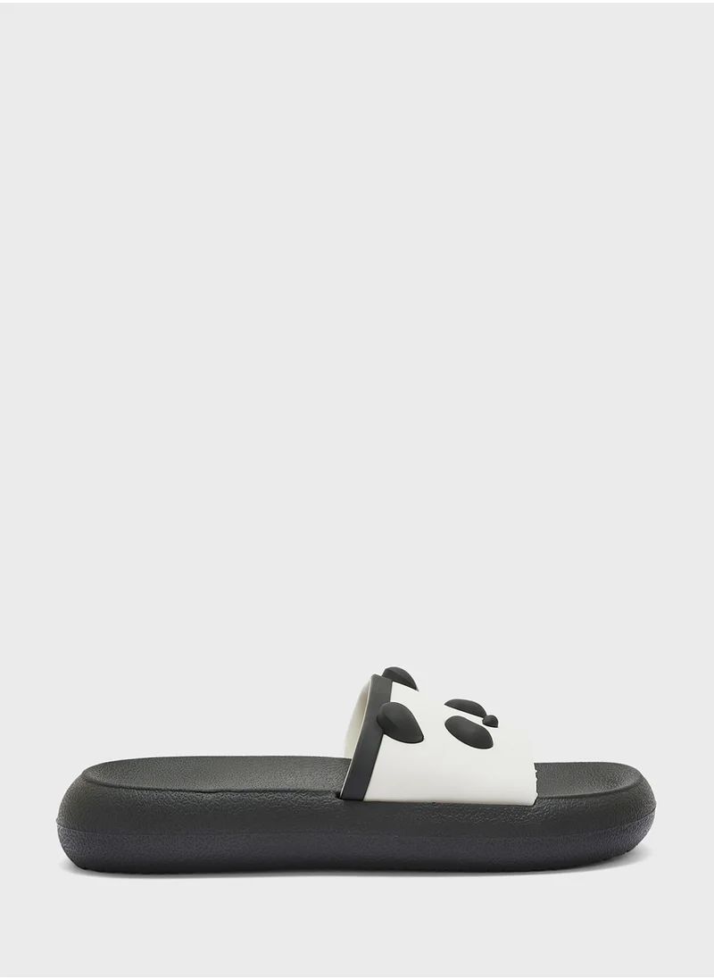 Ginger Quirky Panda Print Slides