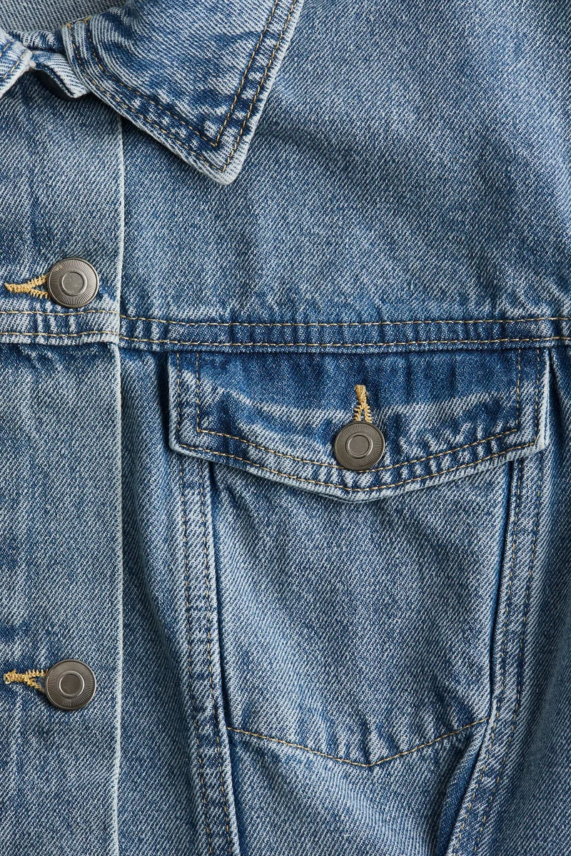 اتش اند ام جاكيت دنيم بخصر مدبب