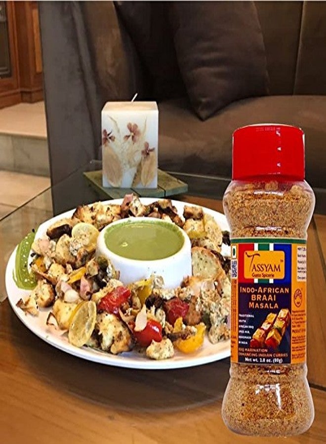 Tassyam BRAAI Indo African Seasoning 80g | Dispenser Bottle, BBQ Masala, Herb Marinade - Image 2