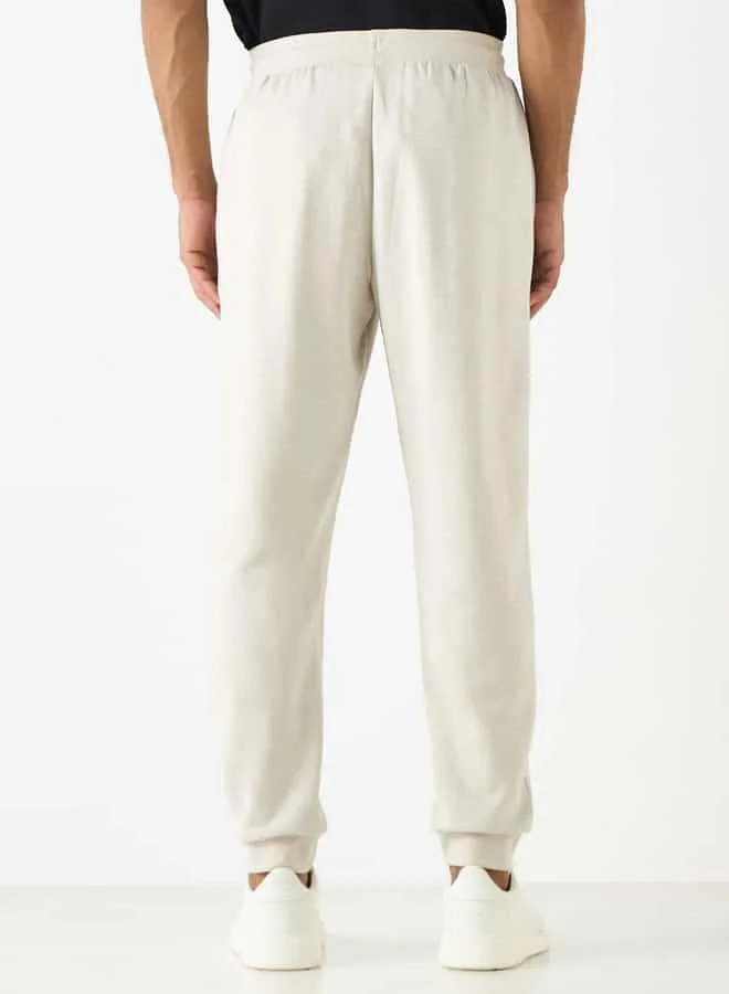 Kappa Kappa Logo Detail Joggers with Pockets and Drawstring Closure