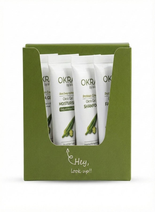 Alara The Experience Box - Complete Okra Skincare & Haircare Kit - Gel, Shampoo, Facewash & Moisturizer 20g Each | Natural Beauty Essentials for All Skin Types - Image 2