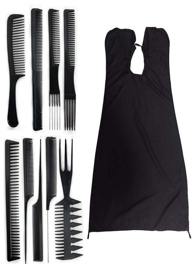 SIYAA Hair Cutting Cape Sheet With Hair Styling Comb Set For Salon Use Comb set of 2, Pack Of 1 - Image 5