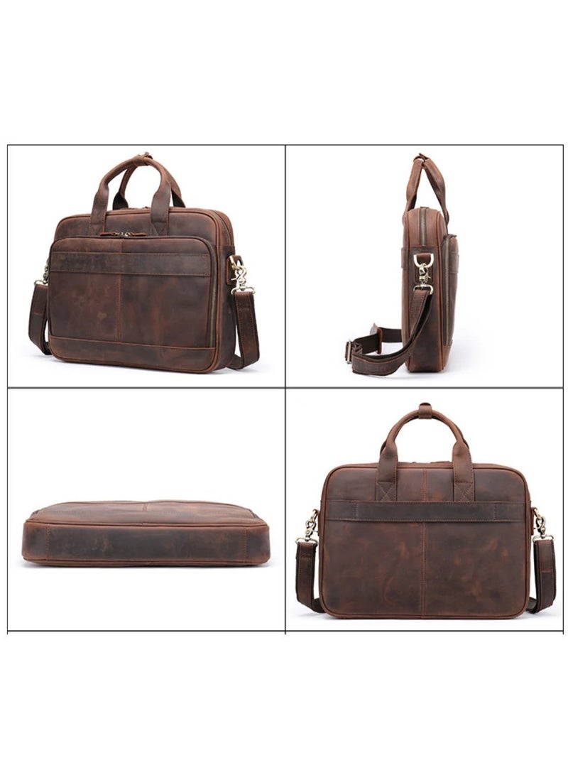 Goolink GL52632 Minimalist Leather Laptop Messenger Bag - Vintage Slim Briefcase for Men - Image 5