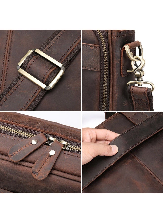 Goolink GL52632 Minimalist Leather Laptop Messenger Bag - Vintage Slim Briefcase for Men - Image 3