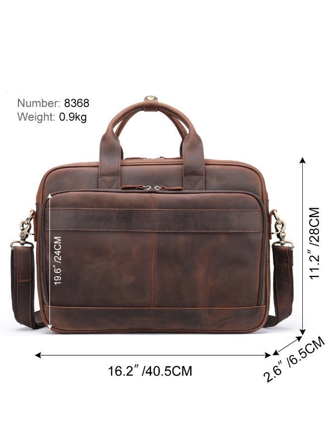Goolink GL52632 Minimalist Leather Laptop Messenger Bag - Vintage Slim Briefcase for Men - Image 4