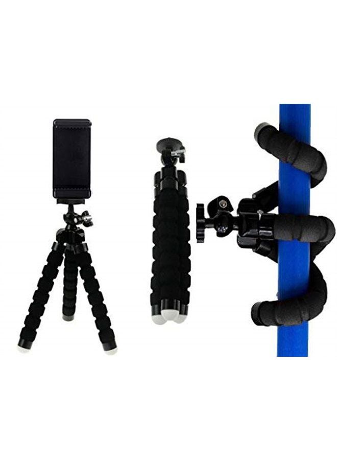 6.5” inch Flexible Tripod with Universal Mount for All Smartphones & an eCostConnection Microfiber Cloth