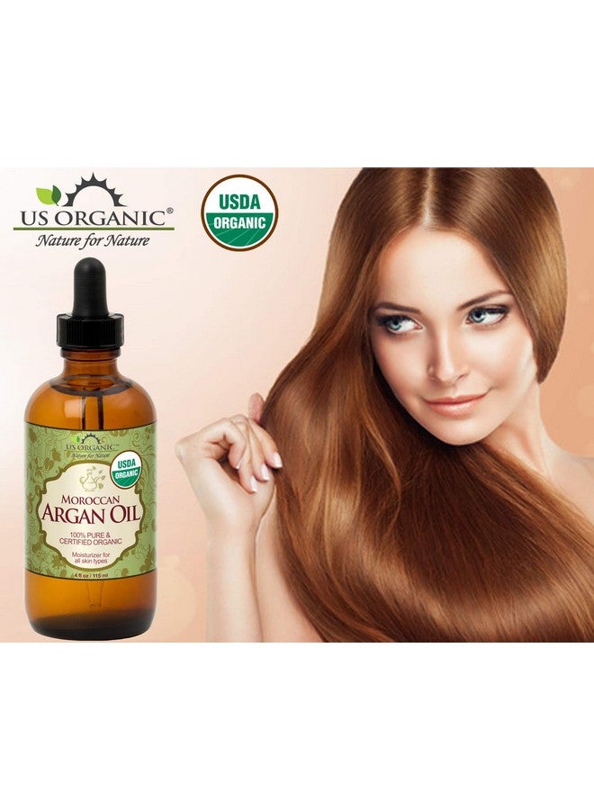 US Organic Moroccan Argan Oil, Cold-Pressed Virgin, Usda Certified, 100% Pure, Unrefined, For Hair, Skin, Nail & Cuticle Care, In Amber Glass Bottle, Sourced From Morocco (4 Oz (Large)) - Image 4