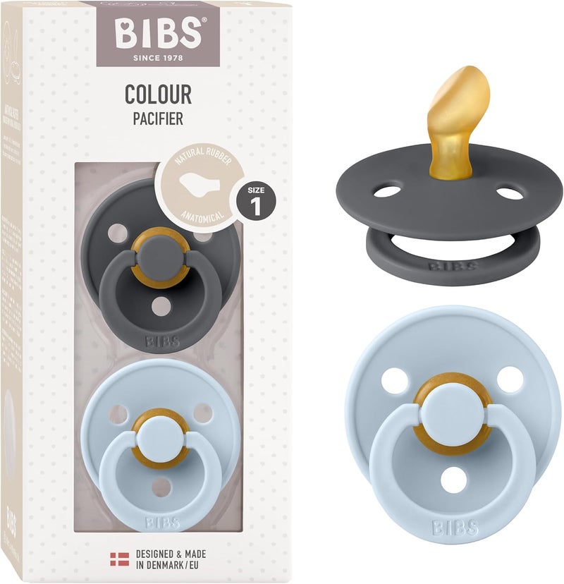 Bibs Colour Anatomical Soother 2-Pack, BPA Free Dummy Pacifier - Image 1