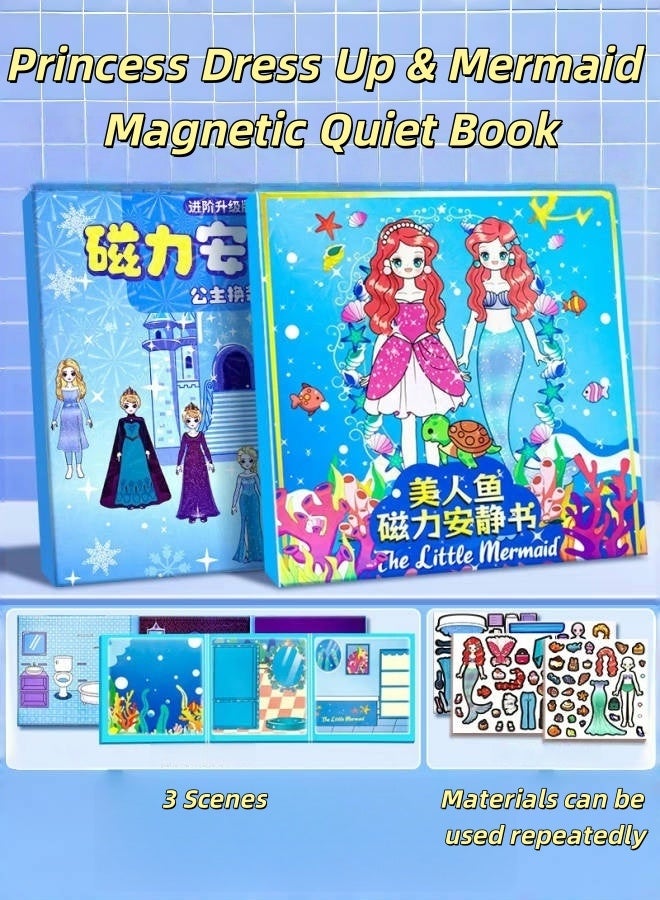 Keep Kids Focus and In Fun for Hours, 3-6 Year Old Girl Gifts, Princess Dress Up Magnetic Quiet Busy Book, Girls Pretend Play for Hours  - Image 1