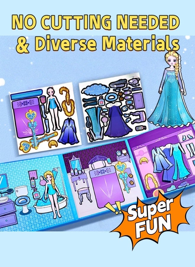 Saudi Select Magnetic Quiet Book Busy Book (2 pieces), Keep Kids Focus and In Fun for Hours, 3-6 Year Old Girl Gifts, Princess Dress Up, Girls Pretend Play for Hours - Image 4