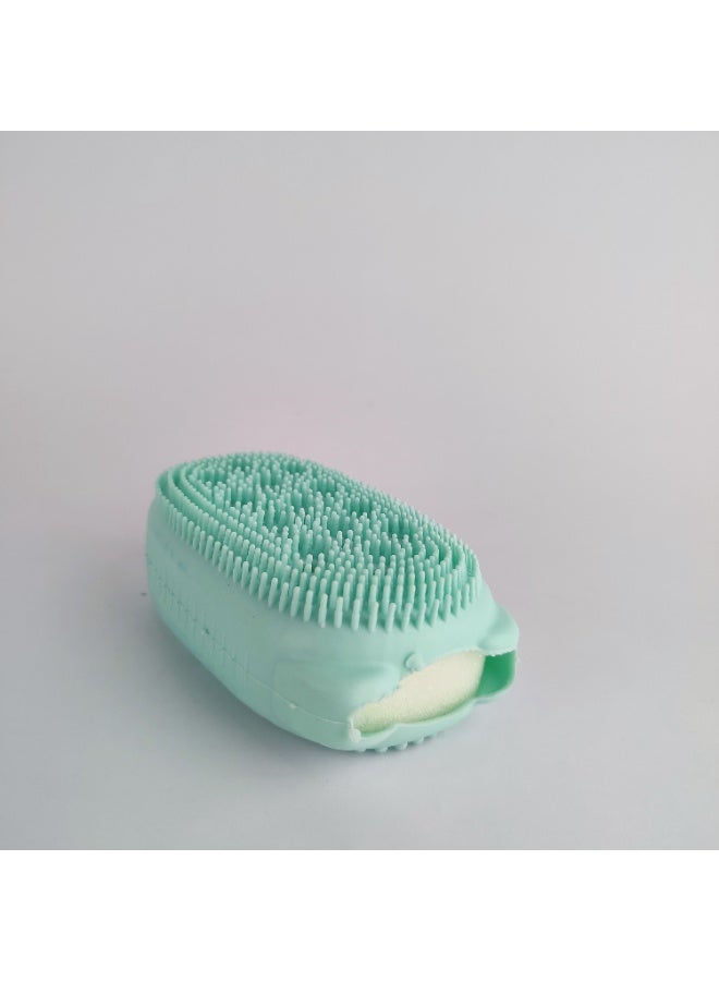 2-Piece Silicone Bath Brush with Inner Sponge – Gentle on Sensitive Skin - Image 5