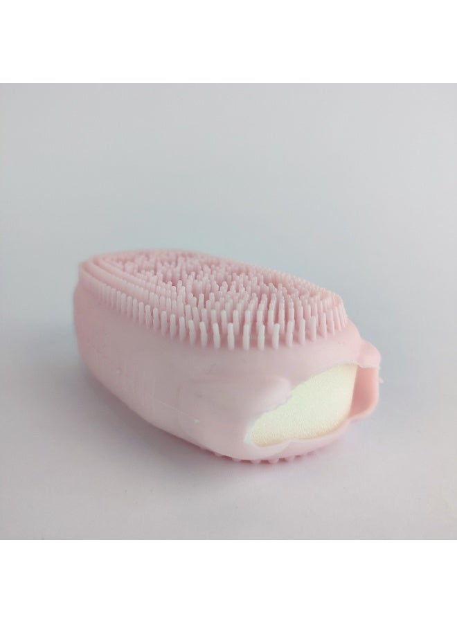 2-Piece Silicone Bath Brush with Inner Sponge – Gentle on Sensitive Skin - Image 2