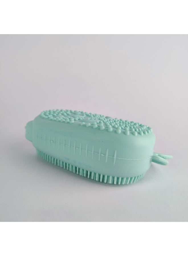 2-Piece Silicone Bath Brush with Inner Sponge – Gentle on Sensitive Skin - Image 3