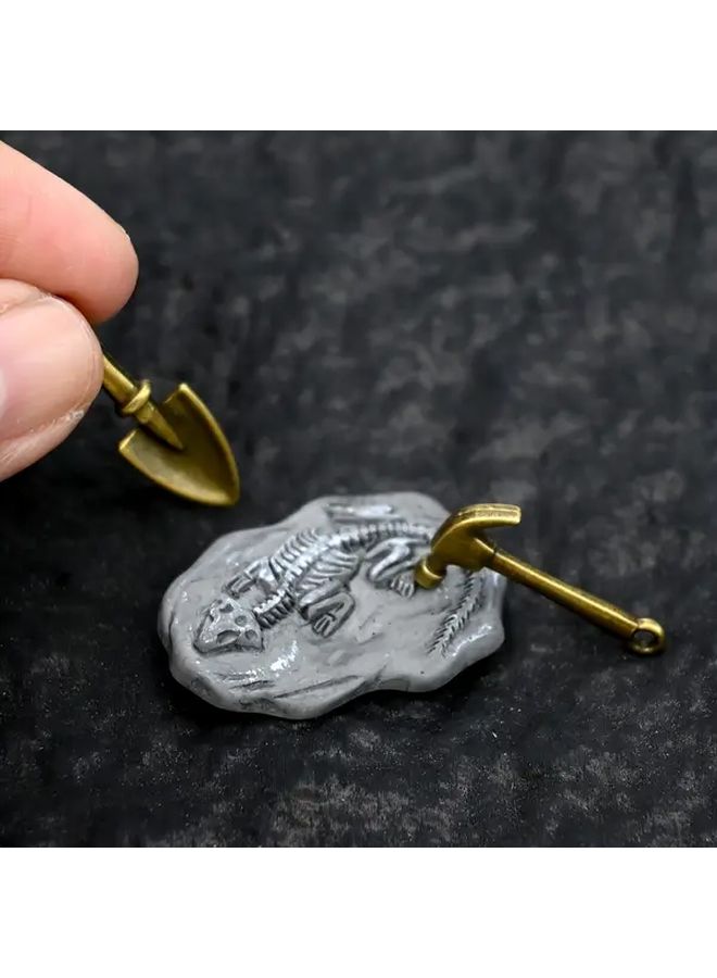 Three Piece Suit Miniature Dinosaur Fossil Kit with Tools for Dollhouse Diorama Display - Image 3