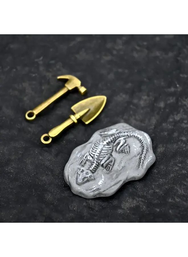 Three Piece Suit Miniature Dinosaur Fossil Kit with Tools for Dollhouse Diorama Display - Image 4