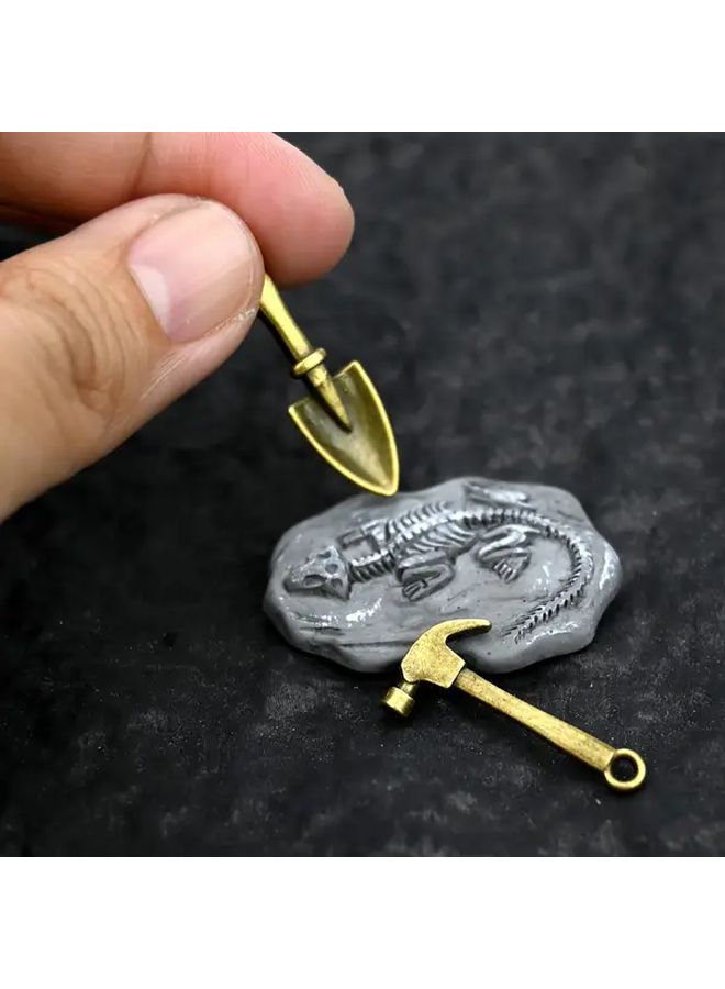 Three Piece Suit Miniature Dinosaur Fossil Kit with Tools for Dollhouse Diorama Display - Image 5