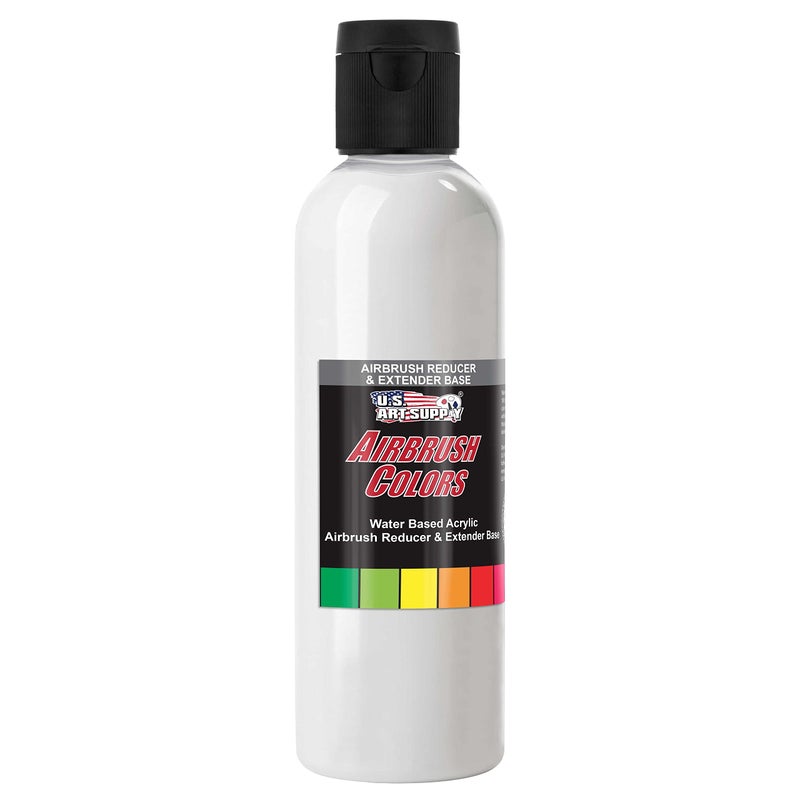 US Art Supply 4Ounce Airbrush Thinner Reducer and Extender Base for Acrylic Paints Airbrush Paint Thinner Reduces Viscosity Improves Flow Thins Acrylic Pouring Paint