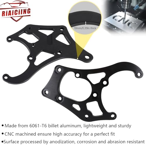 RiAiCiING طقم حامل ضاغط الهواء LS RiAiCiING لساندين 508 متوافق مع شيفروليه GM LSX LS1 LM7 LR4 LQ4 L59 LQ9 LM4 L33 L92 L76 LY2 LY5 LY6 LC9 LH8 LMG L98 L99 L96 LC8 شاحنة SUV - Image 3