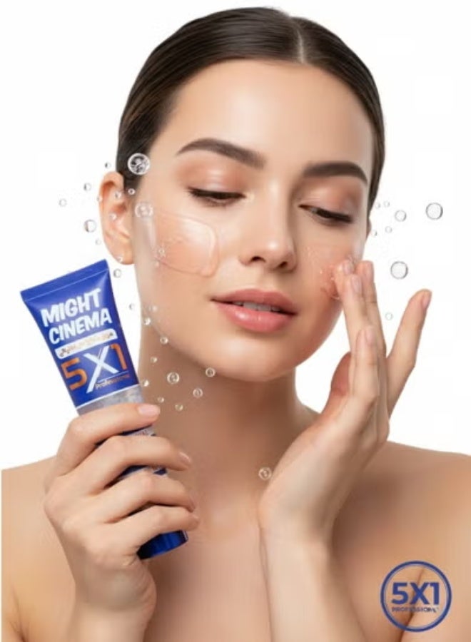 Might Cinema 5 In 1 Makeup Removal Gel for Face and Eyes with No Rinse Formula Gentle Facial Cleanser with Hydrating Aloe Vera Allantoin and Glycerin Perfume Free Soothing Makeup Remover for Sensitive Skin Daily Cleansing and Moisture Care - Image 3