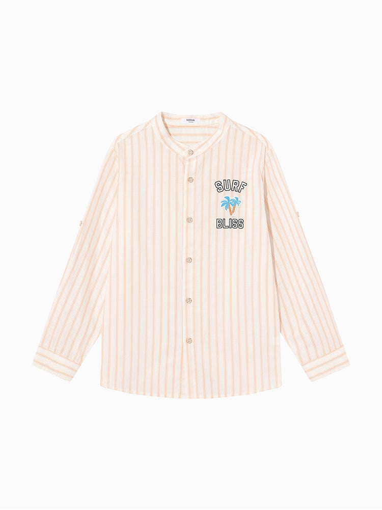 Balabala Boys' Striped Shirt With Embroidery - Image 1