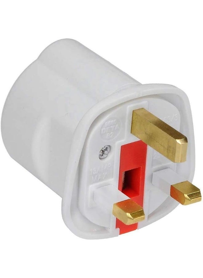 Royal Apex Royal Apex EU to UK Plugs Adapter, British Plug to EU Schuko Female Plugs Power Converter, 2 Pin Socket EU to UK Travel Adapter, 13A 250V BS1362 FUSED  - Image 2