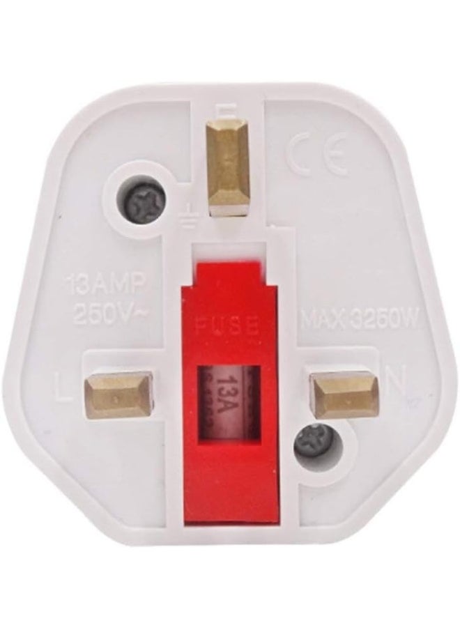 Royal Apex Royal Apex EU to UK Plugs Adapter, British Plug to EU Schuko Female Plugs Power Converter, 2 Pin Socket EU to UK Travel Adapter, 13A 250V BS1362 FUSED  - Image 3