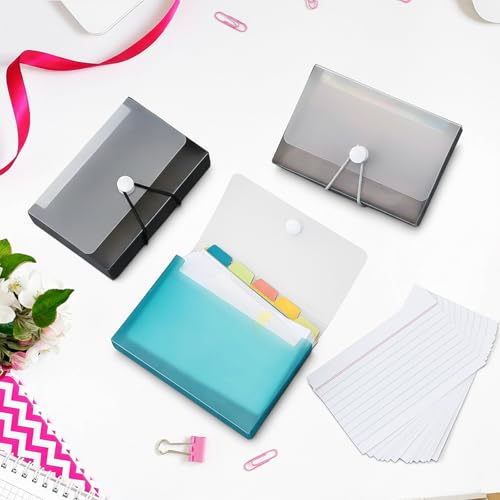 ForraFun 3 Set 3" x 5" Index Card Case Box Includes 900 Cards 3 Business 3x5 Index Card Holders with 15 Tab Dividers Comes for Storing Recipe Cards Office School - Image 5