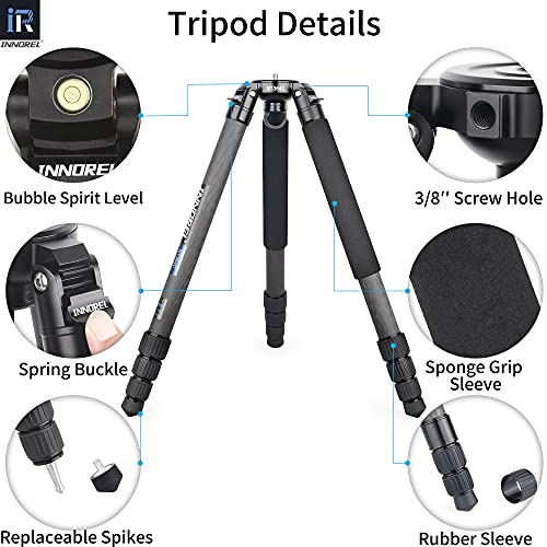 Innorel Carbon Fiber Tripod INNOREL NT364C Professional Birdwatching Heavy Duty Camera 25kg/55lb max Load Bowl Tripod Birdwatching Camera Stand (Max Tube 36mm, Only Tripod) - Image 5