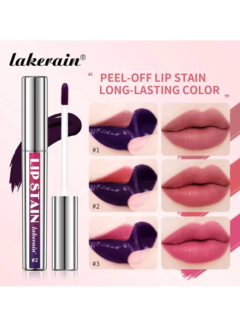 ليكرين 3Color معدنية بقعة الشفاه تقشير طويلة الأمد الماء الوردي الشفاه لون دليل طبيعي لا تتلاشى لمعان الشفاه مستحضرات التجميل هدية النساء (3PCS) - Image 3