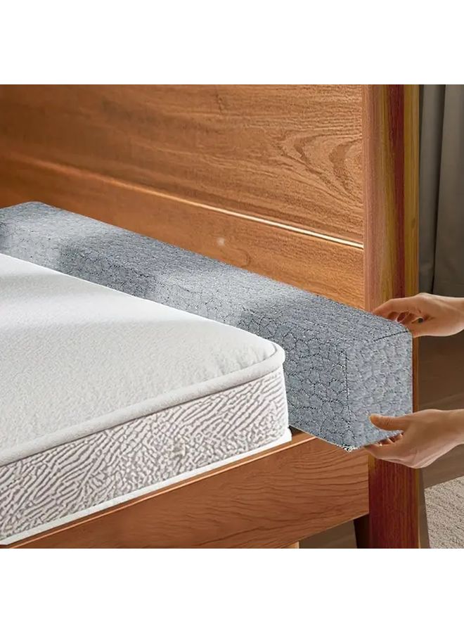 Adjustable Wedge Pillow Queen Size Honeycomb Gray Bed Wedge Cushion Machine Washable Cover For Headboard Gap Mattress Gap Spinal Alignment Reading Comfort Soft Polypropylene Filling Twin Full King Bed Compatible Bed Frame Compatible Ergonomic Sleeping Support Home Dorm Bedding Accessory - Image 1