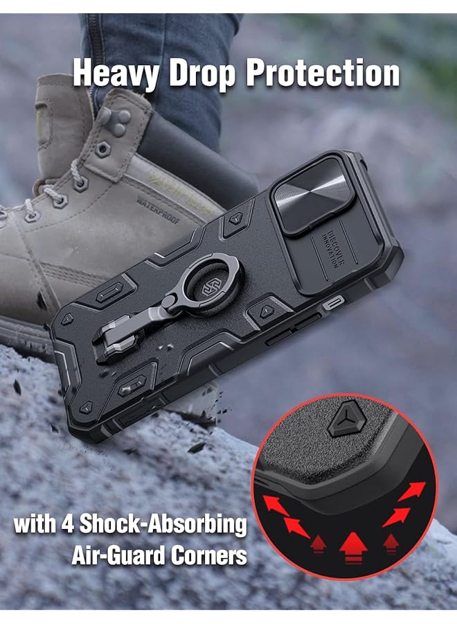 Nillkin Camshield Armor Pro Series Cover Case Designed For Iphone 14 Pro Black - Image 3