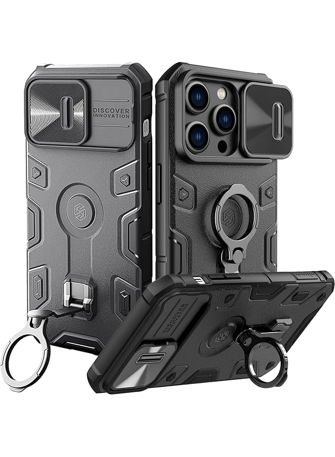 Nillkin Camshield Armor Pro Series Cover Case Designed For Iphone 14 Pro Black - Image 1