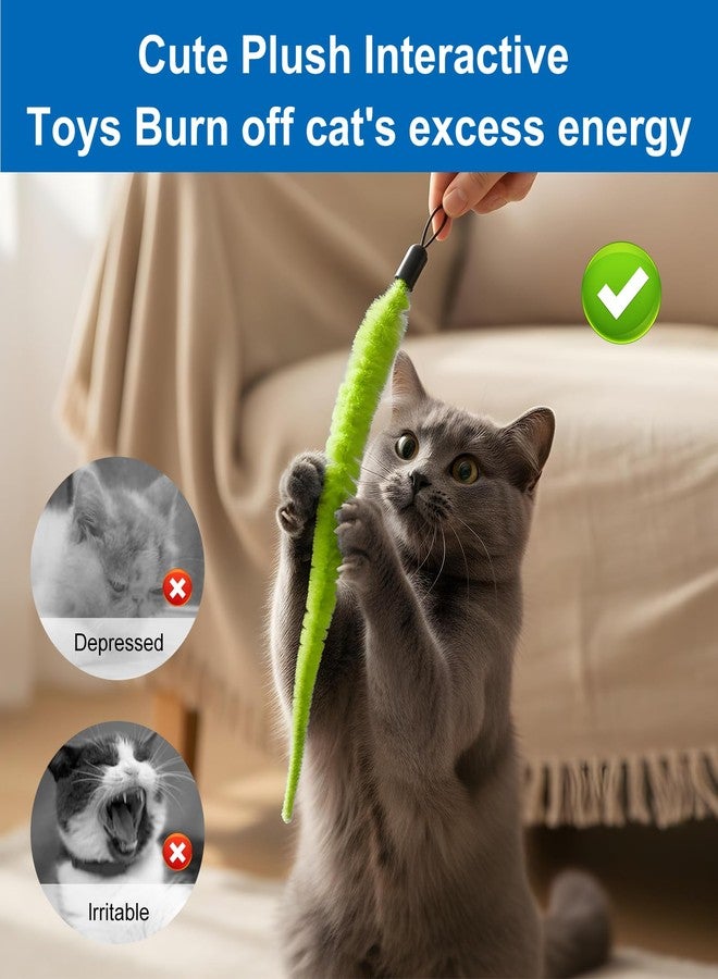 ValueBargain 10PCS Fuzzy Worm Cat Toys, Worm Cat ToyAttachment with 1PCS String for Interactive Play, Durable Refill for Wand Toys, Fun for Indoor Cats & Kittens - Image 3