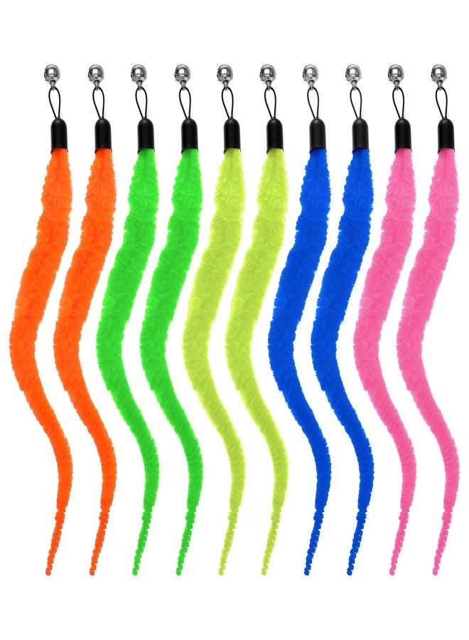 ValueBargain 10PCS Fuzzy Worm Cat Toys, Worm Cat ToyAttachment with 1PCS String for Interactive Play, Durable Refill for Wand Toys, Fun for Indoor Cats & Kittens - Image 1