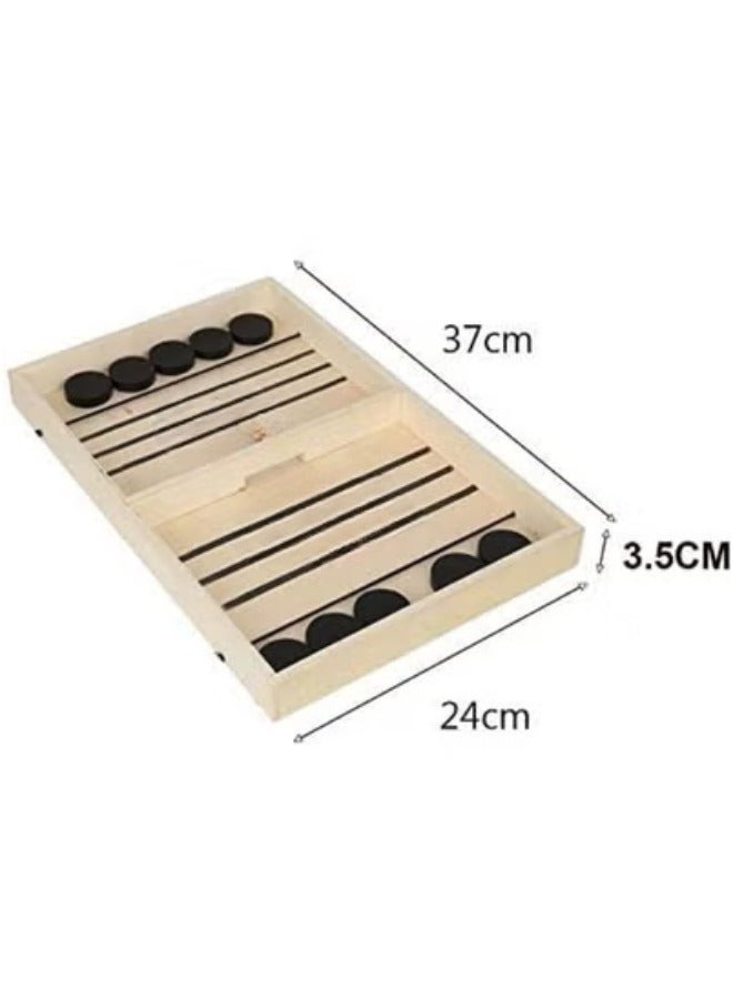 TOY GARDEN Slingshot Table Hockey Party Game – 2-in-1 Bouncing Chess & Ice Hockey Winner Board Game, 37x24cm Desktop Battle for Parent-Child Fun - Image 2