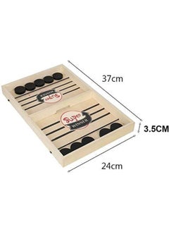 حديقة الألعاب لعبة Slingshot Table Hockey Party - 2 في 1 شطرنج كذاب وهوكي الجليد، لعبة اللوحة الفائزة، 37x24 سم معركة سطح المكتب لمتعة الوالدين والطفل  - Image 2
