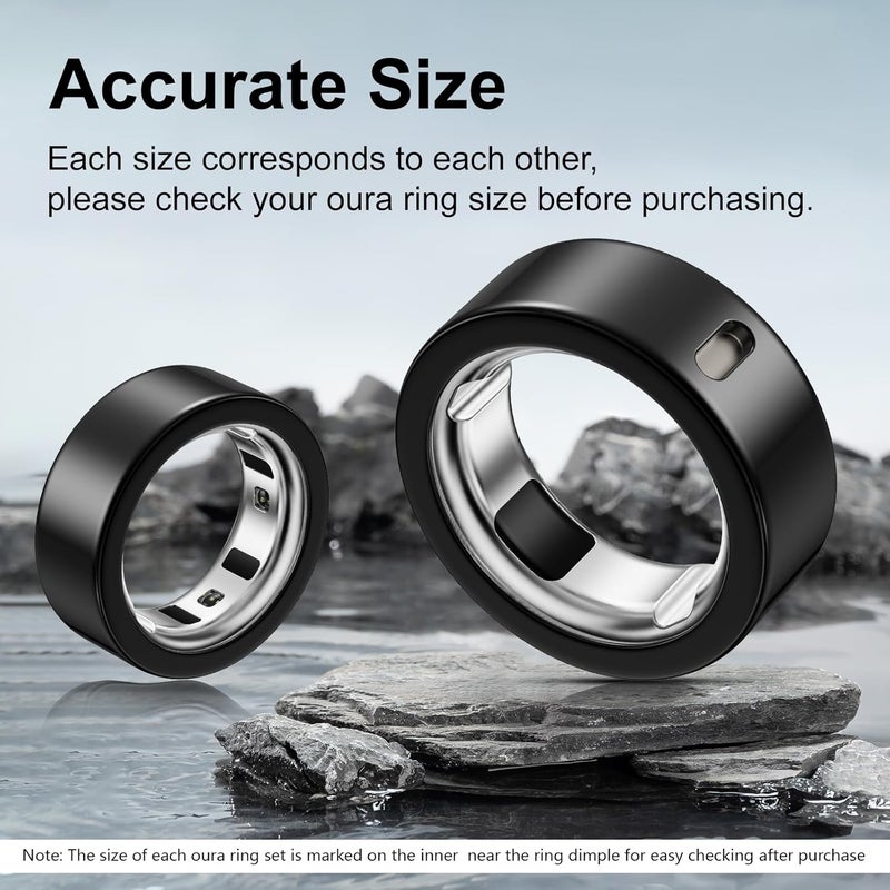 Hexasider 5 Pack Ring Cover Compatible with Oura Ring Gen 4/Oura Ring Gen 3 Horizon/Heritage, Elastic TPU Case for Oura Ring Protector Accessories for Oura Size 7 - Image 2