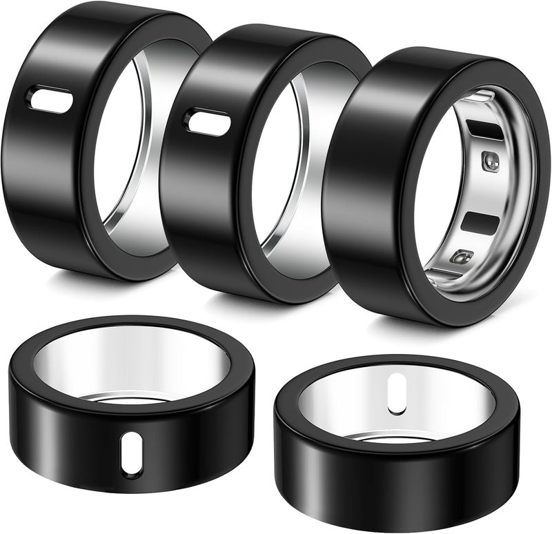 Hexasider 5 Pack Ring Cover Compatible with Oura Ring Gen 4/Oura Ring Gen 3 Horizon/Heritage, Elastic TPU Case for Oura Ring Protector Accessories for Oura Size 7 - Image 1