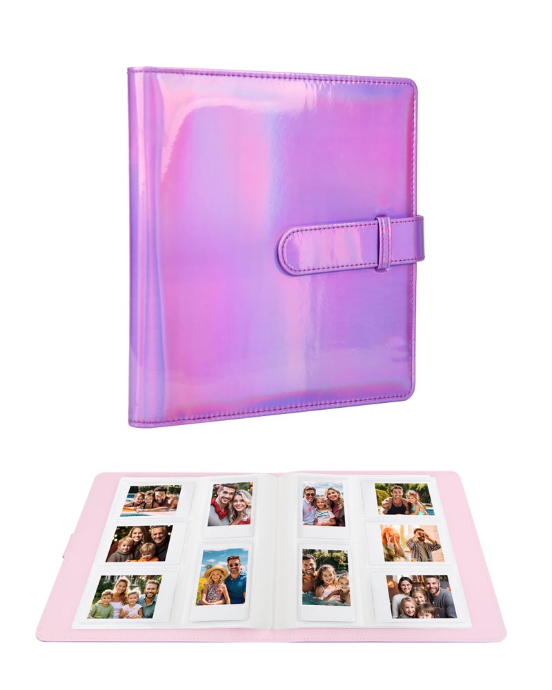 360 Pockets Mini Photo Album for Fujifilm Instax Mini 12 11 9 40 99 90 8 7 Evo LiPlayCompatible with Polaroid SnapPIC300Z2300 Cameras Zip Instant Printer Kodak 2X3 Film Magic purple