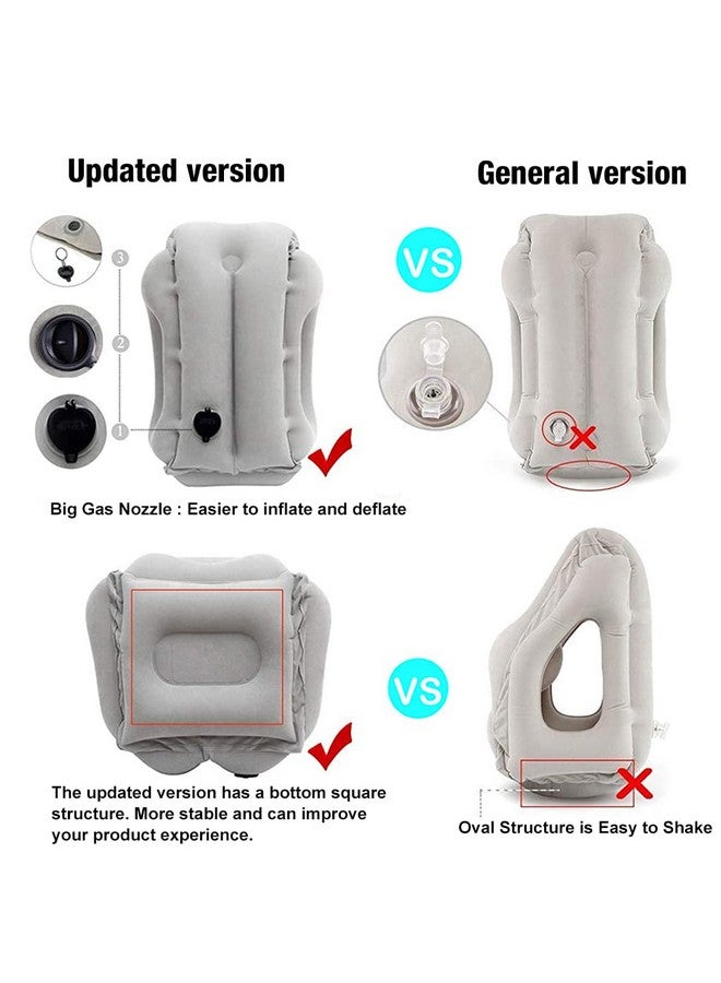 PALAY¬Æ Inflatable Travel Pillow, Inflatable Neck Air Pillow for Sleeping, Support Head, Chin, Neck and Lumbar, Avoid Neck & Shoulder Pain, Comfortable for Airplane, Car, Polyvinyl Chloride, Grey - Image 5