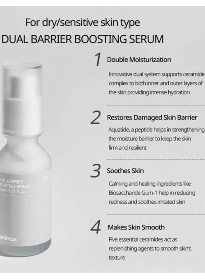 celimax سيروم تعزيز البشرة ثنائي الحاجز من سيلماكس 30 مل، مع السيراميدات وحمض الهيالورونيك - Image 4