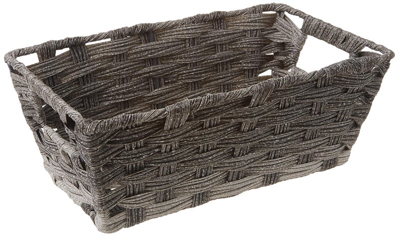 Whitmor Whitmor Gray Wash Split Rattique Small Shelf Tote 